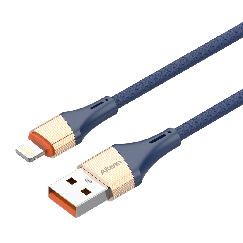 A14-LB Lightning Data Cable 1mm 30W Fast Charging Blue Color